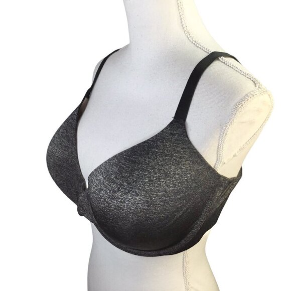 Victoria's Secret Uplift Semi Demi 38DDD Underwire Lined Gray/Black Convertible - Picture 2 of 6